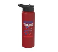 Trainspotter Steam Train Railway Station Stainless Steel Insulated Water Bottle