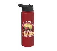 Trainspotter Steam Train Railway Station Stainless Steel Insulated Water Bottle