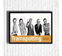 Trainspotting, 90s Movie Print Vintage Nostalgic Film Poster, A4 and A3 Size Frame Options Available, Home, Pub, Café, Bar Decoration Wall Art Print, House gift for movie lovers (A4 Framed (Black))
