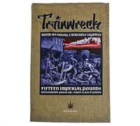 Trainwreck Cannabis Sack Print Pillowcase - Burlap Sack Effect Weed Pillow - for Standard Size (20x26 Insert) (Trainwreck)
