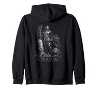 Trajan Roman Emperor Ancient Rome Warrior Zip Hoodie