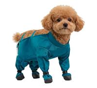 Traje de nieve para perros, protector ajustable para patas de mascotas, ropa de invierno para mascotas medianas y grandes para uso al aire libre, diseño de tiras reflectantes de material impermeable,