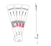 Trakker Blowback Rig 25lb 11.4kg Size 6 Micro Barbed | x2 Pack | for Carp Fishing | Super Sharp Clinga BP Hook | Small Ring on Shank | Semi Stiff Hooklink | Multi Sized Bait Stops | Code 228737