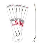 Trakker Continental Rig 35lb 15.9kg Size 4 Micro Barbed XS | x2 Pack | Carp Fishing Blowback Rig | Extra Strong Wide Gape X Hook | Small Ring on Shank | Semi Stiff Hooklink | Bait Stops | Code 228756