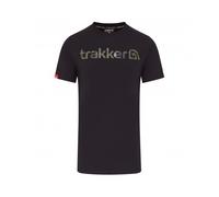 Trakker CR Logo T-Shirt Black Camo Carp Fishing Clothing - All Sizes