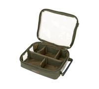 Trakker NXG Bitz Pouch Large | Clear PVC Lid | Stores Carp Fishing Terminal Tackle and Accessories | Internal Dividers | Dual Heavy Duty Zips | 25cm (L) x 21cm (W) x 7cm (H) | Code 204275