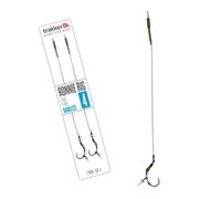 Trakker Ronnie Rig 25lb 11.4kg Size 4 Barbless x2 Pack | Carp Fishing Rig | Super Sharp Clinga SP Hook | Ronnie Swivel Size 11 | Grip Bead and Hook Rigger | Semi-Stiff Coated Braid | Code 228749
