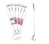 Trakker Ronnie Rig 25lb 11.4kg Size 4 Micro Barbed x2 Pack | Carp Fishing Rig | Super Sharp Clinga SP Hook | Ronnie Swivel Size 11 | Grip Bead and Hook Rigger | Semi-Stiff Coated Braid | Code 228745