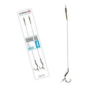 Trakker Ronnie Rig 25lb 11.4kg Size 6 Barbless x2 Pack | Carp Fishing Rig | Super Sharp Clinga SP Hook | Ronnie Swivel Size 11 | Grip Bead and Hook Rigger | Semi-Stiff Coated Braid | Code 228750