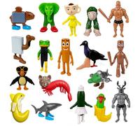 Tralalero Tralala Figurines Toy, Italian Brainrot Toy Model, Viral Italian Brainrot Model Desk Decor, for Kids and Adults, Surprise Gift for Fans (18Pcs)