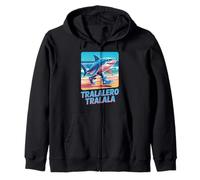 Tralalero Tralala Italian Brainrot Meme Sneaker Shark Boys Zip Hoodie