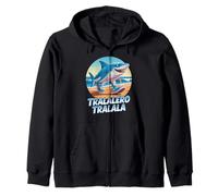 Tralalero Tralala Italian Brainrot Meme Sneaker Shark Boys Zip Hoodie