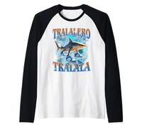 tralalero tralala - Meme Brainrot Italian for Men Womens Kid Raglan Baseball Tee