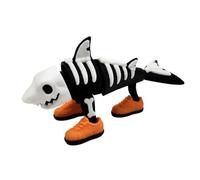 Tralalero Tralala Scary Edition - Articulated Figure XL Brainrot 15 cm - Skeleton Shark Slippers - Official Collection Brainrot - Limited Edition Exclusive Italian Memes - Tralalero Halloween