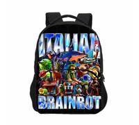 Tralalerotralala Children's Backpack, Italian Brainrot AI Animal Front Pocket School Bag for Boys and Girls,Style 11