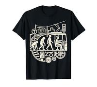 Tram Driver Evolution Funny Transit Operator Graphic T-Shirt