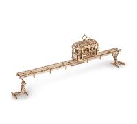 Tram Mechanical Construction Kit by Ugears - Self-Propelled Modular Mechanical Model - 3D Wooden Puzzle for Self-Assembly Without Glue - Brainteaser for Adults