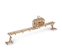 Tram Mechanical Construction Kit by Ugears - Self-Propelled Modular Mechanical Model - 3D Wooden Puzzle for Self-Assembly Without Glue - Brainteaser for Adults