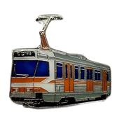 Tram Pin Tram Hong Kong 1054 MTR Tuen-Mun Voyager Pin Badge Railway Train Locomotive Rail Subway Rail Steam Locomotive E-Loco Strab Metro Train Railroad Subway Underground, passend, Copper