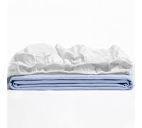 TRAMAS+ Fitted Sheet, 90 x 190 cm, 100% Cotton, Extra Soft - 90 cm Bed, White