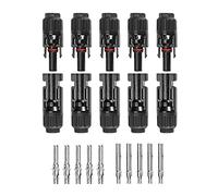 TRAMILY Male/Female Solar Panel Cable Connectors Waterproof IP67 for Photovoltaic Solar System (5 Pairs)