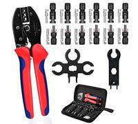 TRAMILY Solar Cable Connector Crimping Tool Kit for Solar Panel PV Cable 2.5/4.0/6.0mm², 6pcs Male Female Connector,1 Pair Connector Assembly Tools