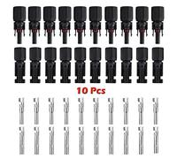 TRAMILY Solar Connector, Solar Cable Connectors Male/Female Connector Double Seal Rings for Better Waterproof Effect (10 Pairs)