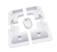 TRAMILY Solar Panel Brackets White ABS Solar Panel Mounting Brackets 5 Drill-Free Corner Bracket Support Kit for RV Marine Flat Roof Camping Van and Caravan Installations UV-Resistant- White