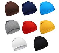 TRAMLE Baby Boys Beanie Hat Aged 0-3 8 Pack Soft Cute Knit Cap Soft Double Layered Hats Blue