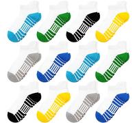 TRAMLE Boys Socks 12 Pairs, Toddler Kids Cotton Sports Trainer White Mesh Breathable Commfortable School Socks for Children Baby 1-3 Years Old