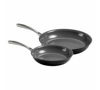 Tramontina 2-Piece Ceramic Hard Anodised Fry Pan Set 26Cm & 30Cm, Induction Compatible, Dishwasher Safe, All Hob Types