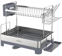 Tramontina 2 Tier Stainless Steel Dish Drainer Rack Organiser Kitchen Storage