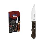 Tramontina 21199/931 Jumbo Steak Knives Set of 4 5 Inches with Brown Handles Triple Riveted