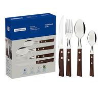 Tramontina 24 Piece Cutlery Set - Stainless Steel/Wood Cutleries
