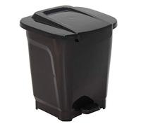 Tramontina 25 Litre Kitchen Indoor Outdoor Rubbish and Waste Recycling Bin with Pedal and Lid, Plastic, 36 cm Length x 39.5 cm Width x 44 cm Height, Black, 92812409