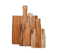 Tramontina 3 Pc Teak Wood "Cut & Taste" Kitchen Board Set with Handles, 81000/019DS