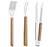 Tramontina 3 Piece BBQ Tools 26499/051 Stainless Steel Fork Tong Spatula