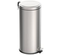 Tramontina Pedal Bin 30L - Stainless Steel, Removable Inner Bucket, Silver, 65.5 cm