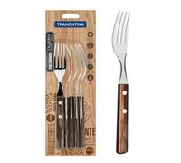 Tramontina 6 Piece Wooden Handle Table Forks Set