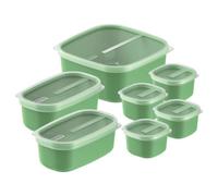 Tramontina 7 Pcs. Sage Green Polypropylene Containers Set With Transparent Lids