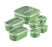 Tramontina 7 Pcs. Sage Green Polypropylene Containers Set With Transparent Lids, Green