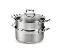 Tramontina 80120/523DS Stainless Steel Induction-Ready, Impact-Bonded, Steamer Set, 5 Quart
