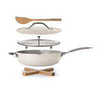 Tramontina All in One Plus Pan, 5 Qt Ceramic Non Stick (Parchment White), 80110/083DS