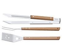 Set of 3 Barbecue Tools Wood (Brown)