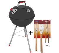 Tramontina BBQ Grill Charcoal Grill With Lid + FREE 3 PIECE TOOL SET 26500/009