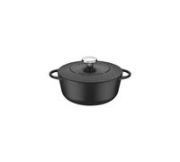 Tramontina Black Enamelled Cast Iron Casserole Dish | 24 cm (4 litre) | Indoor & Outdoor Use