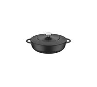 Tramontina Trento 28cm Shallow Casserole Dish - Cast Iron, Black