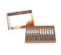 Tramontina Churrasco 12 Piece BBQ Steak Knife & Fork Set, Brown Wood