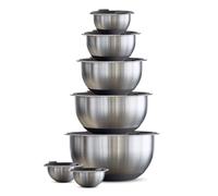 Tramontina Covered Mixing Bowls Stainless Steel 14 Pc Gray 80202/507DS