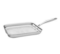 Tramontina Grano Griddle Pan 3-Ply Stainless Steel for Induction, Electric, Gas and Ceramic Glass Hobs, Cookware, Kitchen, 28 cm, 1.9 litres, 62159280